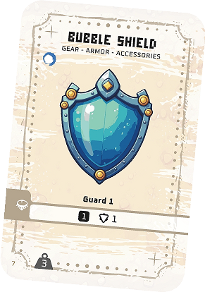 Shield with gear, armor, guard, accessories