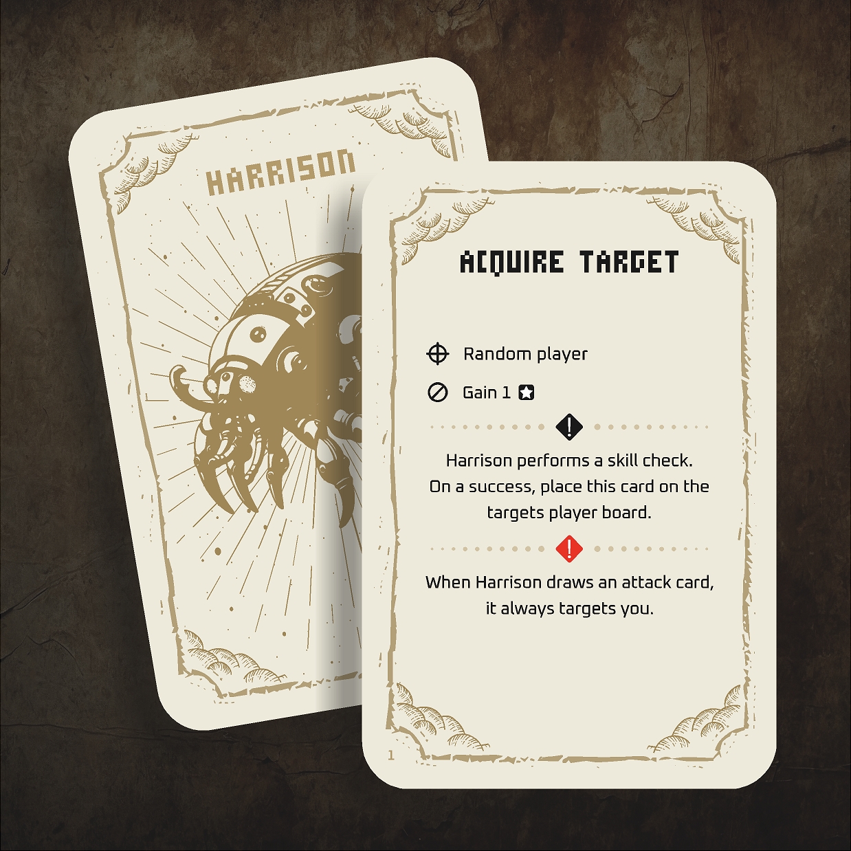 Harrison draws attack card; targets random player