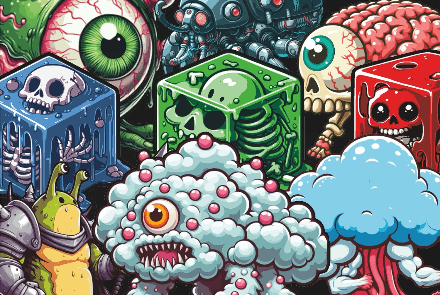 People at a concert facing the stage with various colours of paint powder in the air